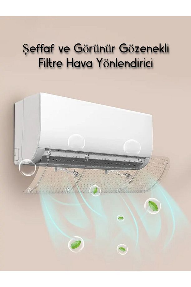 Şeffaf Klima Yönlendirici Aparatı Bakteri Önleyici Temiz Hava Basit Kurulum Filtre - 3