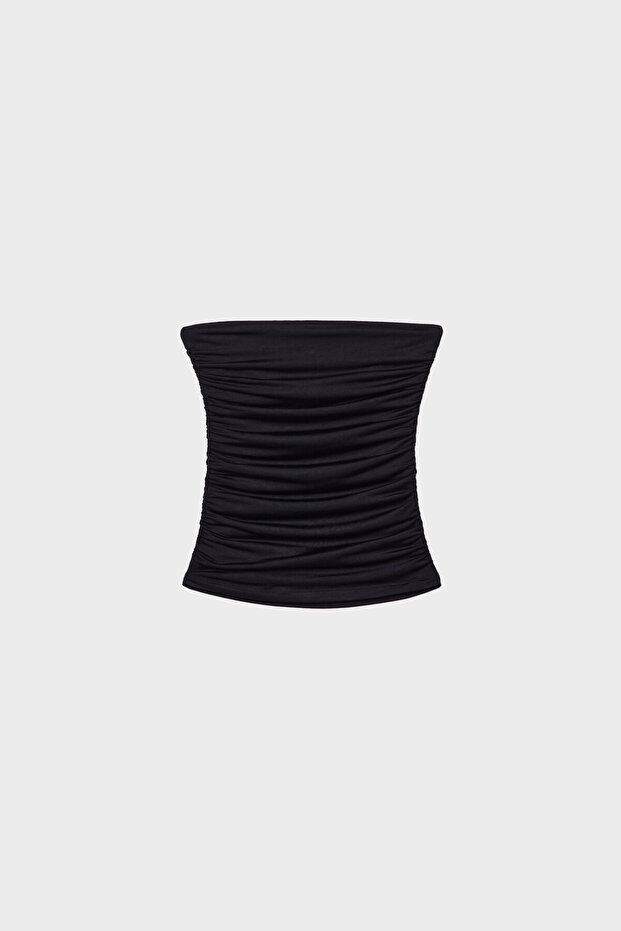 Drapeli V yaka crop top - 6