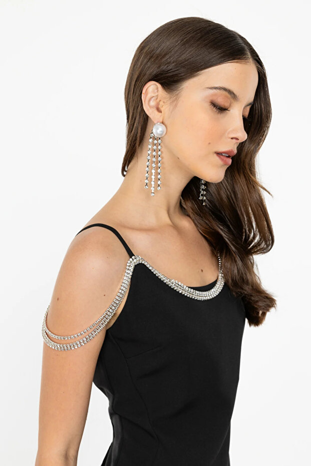 Taş Baskılı Abiye Elbise - 3