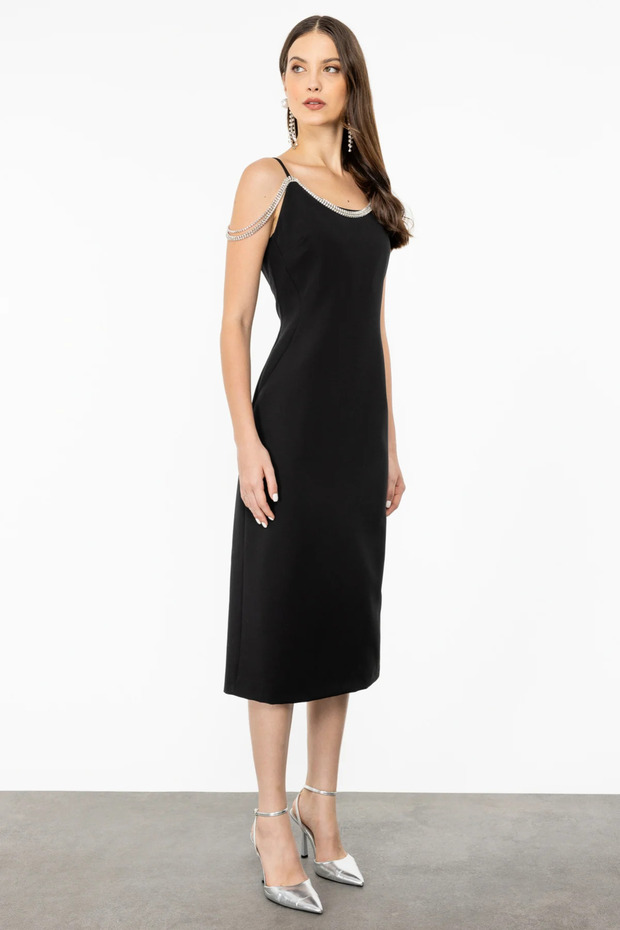 Taş Baskılı Abiye Elbise - 4