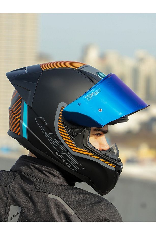 RAPID 2 RACE EXTRA MAT GRİ-NEON TURUNCU KASK - 5