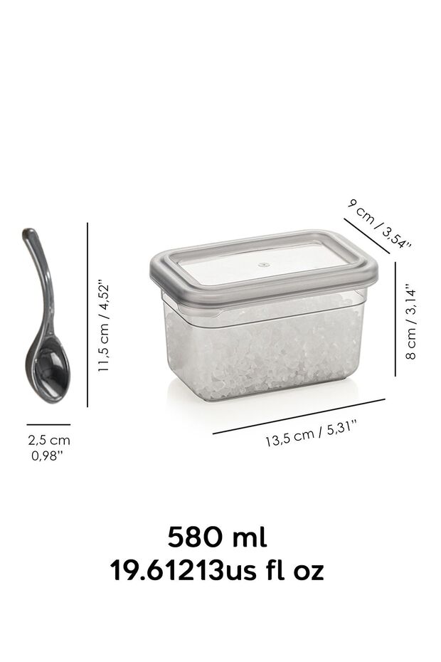 6-Piece Spice Jar Set - Spice Storage Container with Leak-Proof Lid and Label - 6 x 580 ml - 7