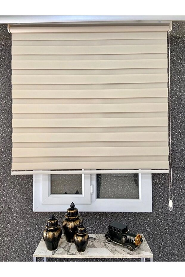 İTHAL BAMBU KREM ZEBRA PERDE ETEK DİLİMSİZ - 3