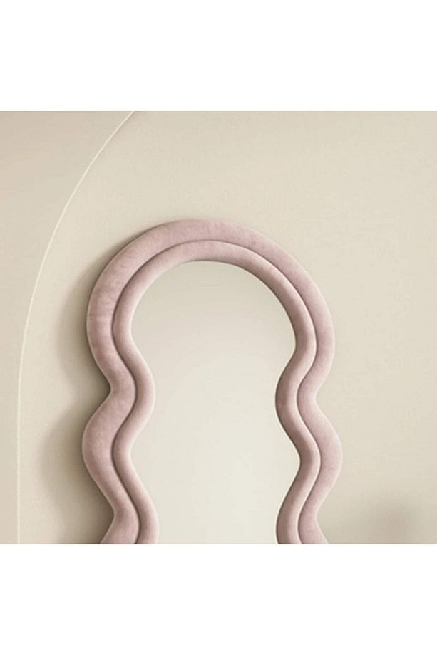 80 cm Dalga Desenli Dekoratif Duvar Boy Aynası - 2