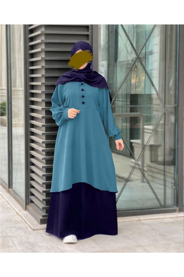 Hijab Women's 3-Piece Dress, Medina Silk N-05196 _ Turkwaz