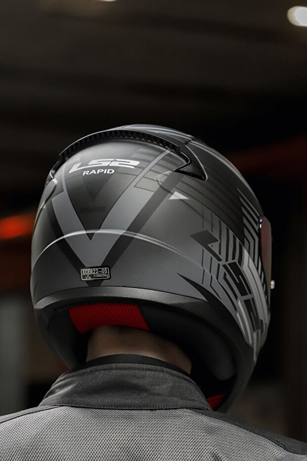 RAPID KRUISE MAT SİYAH-GRİ KASK - 8