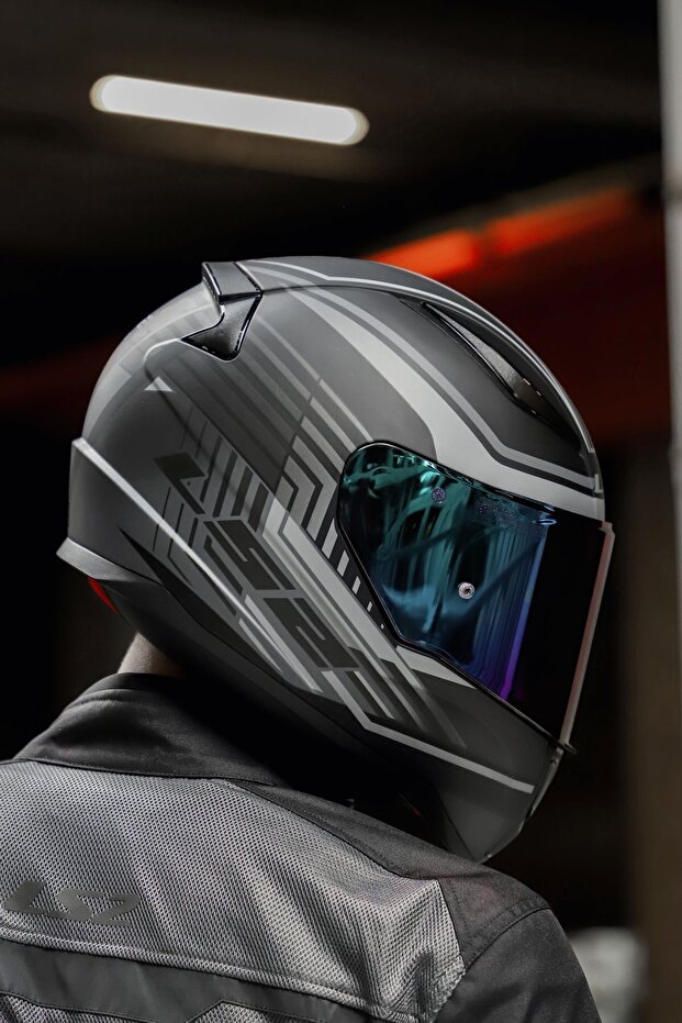 RAPID KRUISE MAT SİYAH-GRİ KASK - 7