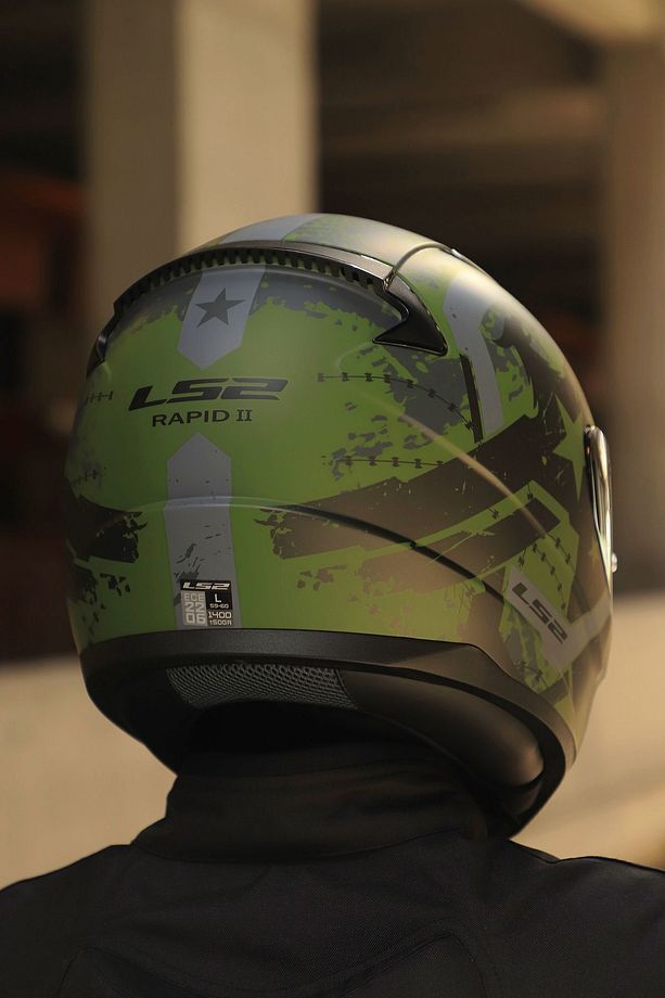 RAPID 2 THUNDER BIRDS MAT YEŞİL-SİYAH-GRİ KASK - 7