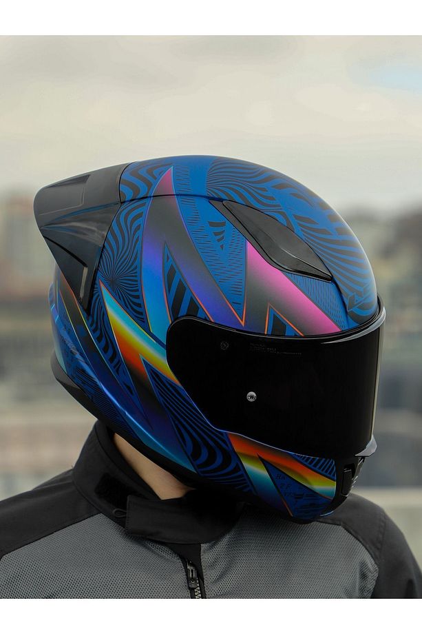 RAPID 2 RACE OPTIK MAT MAVİ-MOR KASK - 2