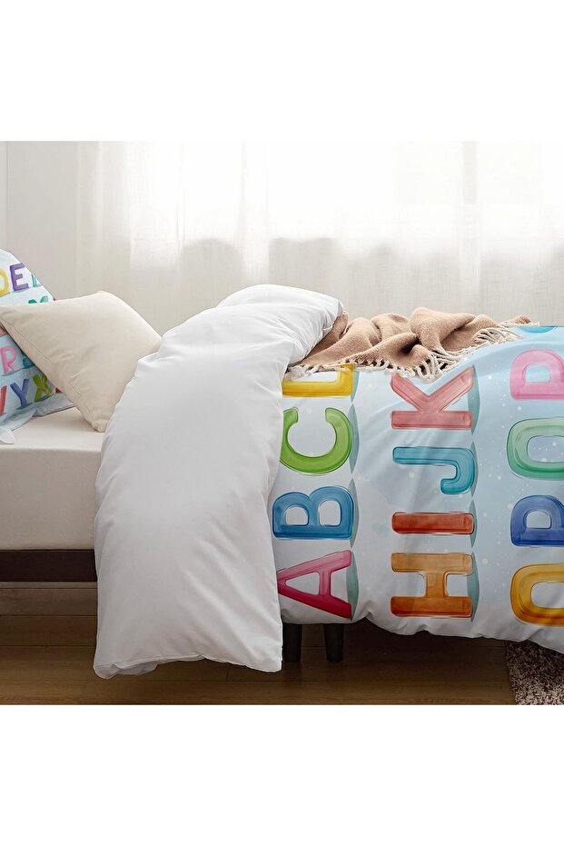 Single Colorful Alphabet Patterned Children's Bedding Set - 3