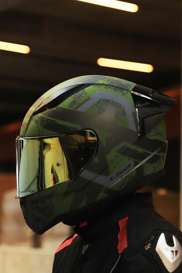 RAPID 2 THUNDER RACE BIRDS MAT YEŞİL-SİYAH-GRİ KASK - 4