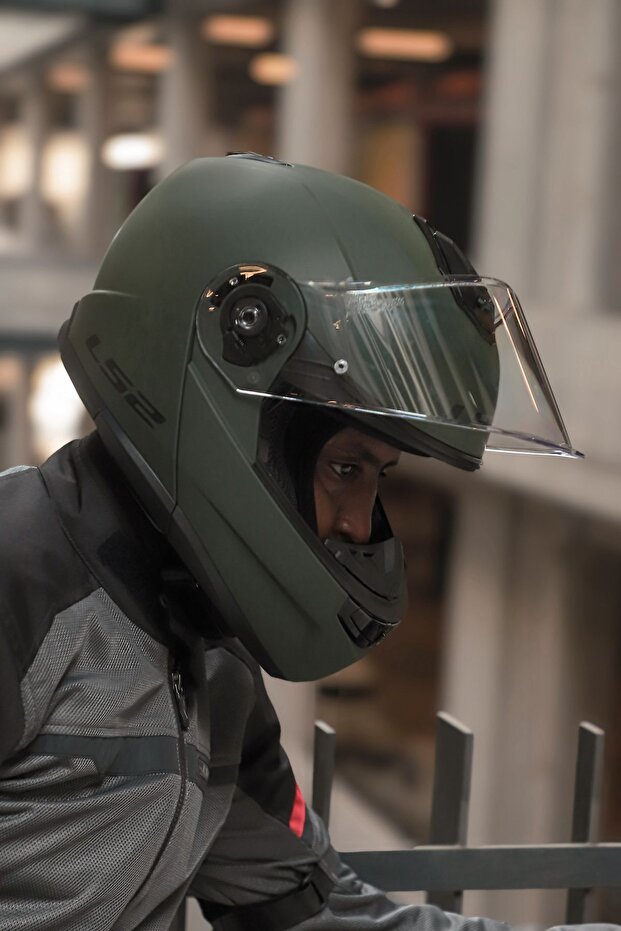 STROBE 2 MAT YEŞİL KASK - 2