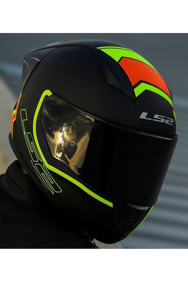 RAPID 2 RACE EXTRA MAT NEON SARI FULLFACE MOTOSİKLET KASKI - 3