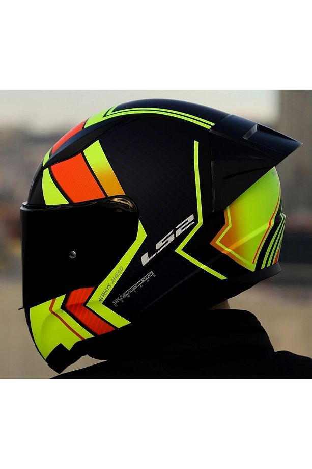 RAPID 2 RACE EXTRA MAT NEON SARI FULLFACE MOTOSİKLET KASKI - 1