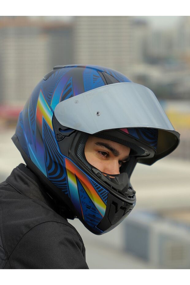 RAPID 2 OPTIK MAT MAVİ-MOR KASK - 2