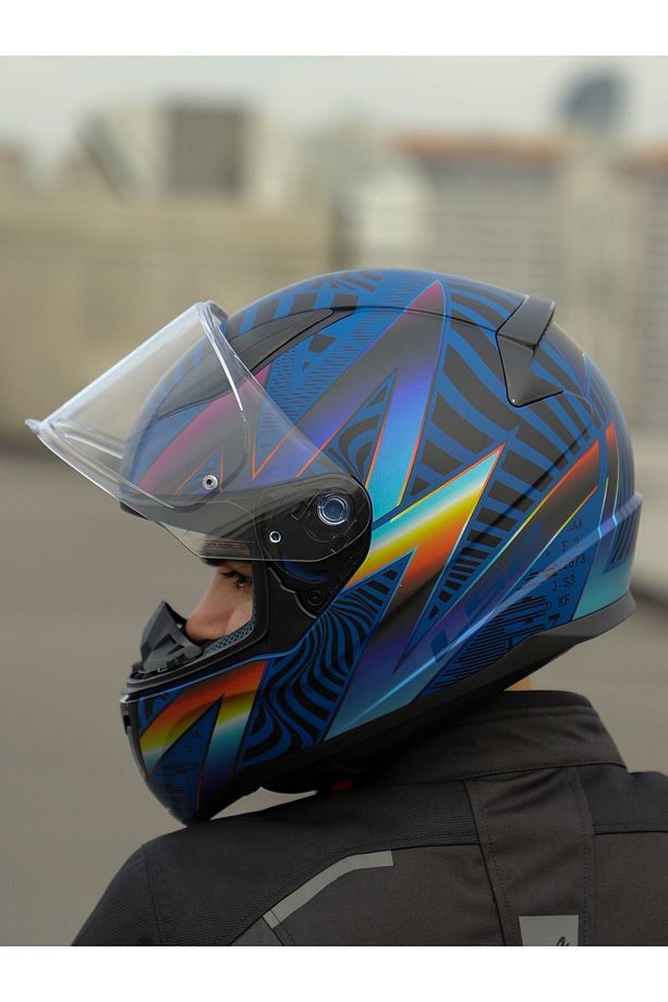RAPID 2 OPTIK MAT MAVİ-MOR KASK - 5