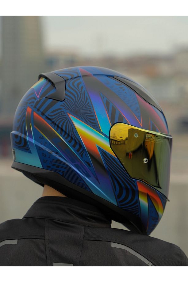 Rapıd 2 optık mat mavi-Mor kask - 5