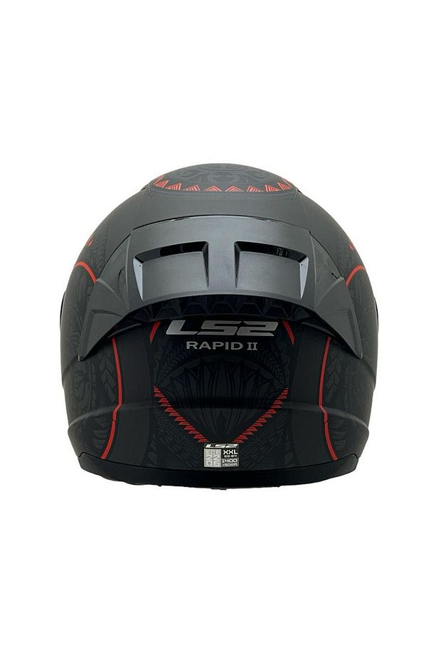 RAPID 2 RACE TAKAROA MAT SİYAH-KIRMIZI KASK SİYAH CAM+SPOİLER - 6
