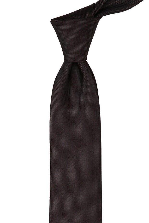 Brown Dot Pattern Slim Tie Sk7594