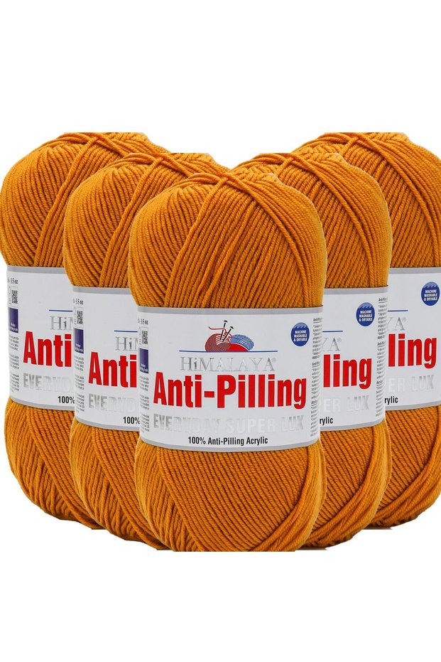 5 Packs Himalaya Everyday Super Lux Anti-Pilling Hand Knitting Yarn - 73406 Mustard Yellow