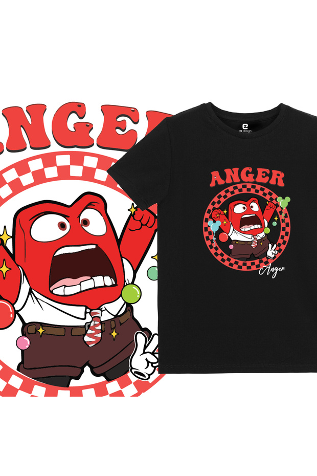 تي شيرت بنمط وجه مقلوب - 1