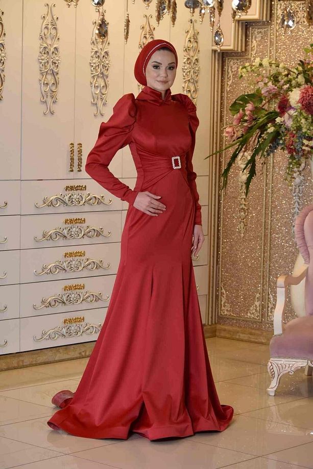 Deva kırmızı abiye elbise - 2