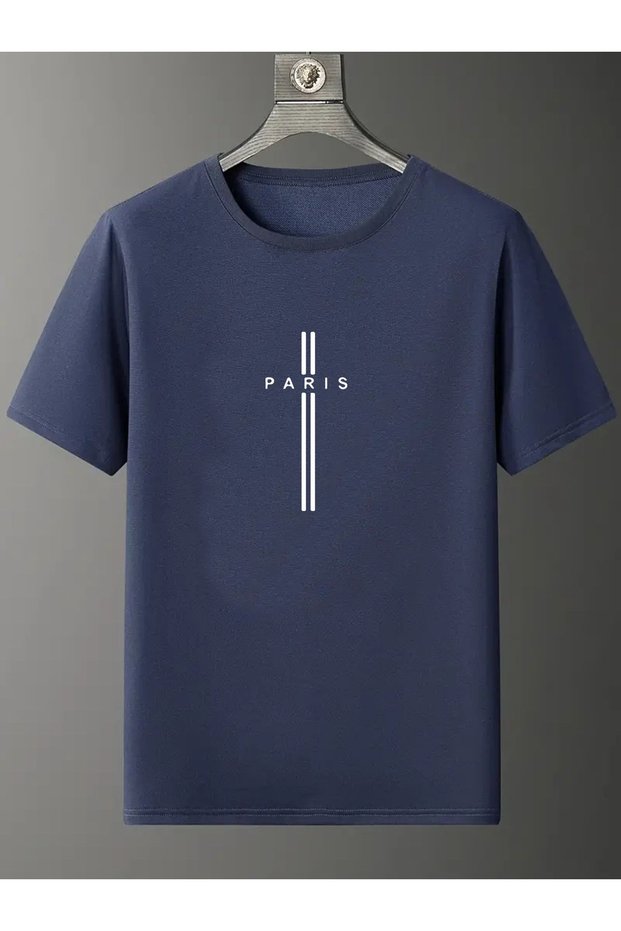 Unisex Paris Printed Crew Neck Premium T-Shirt