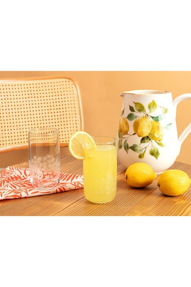 STD White Leaves Musette 4 Lü Meşrubat Bardağı Seti - 365 ml Klasik - 1