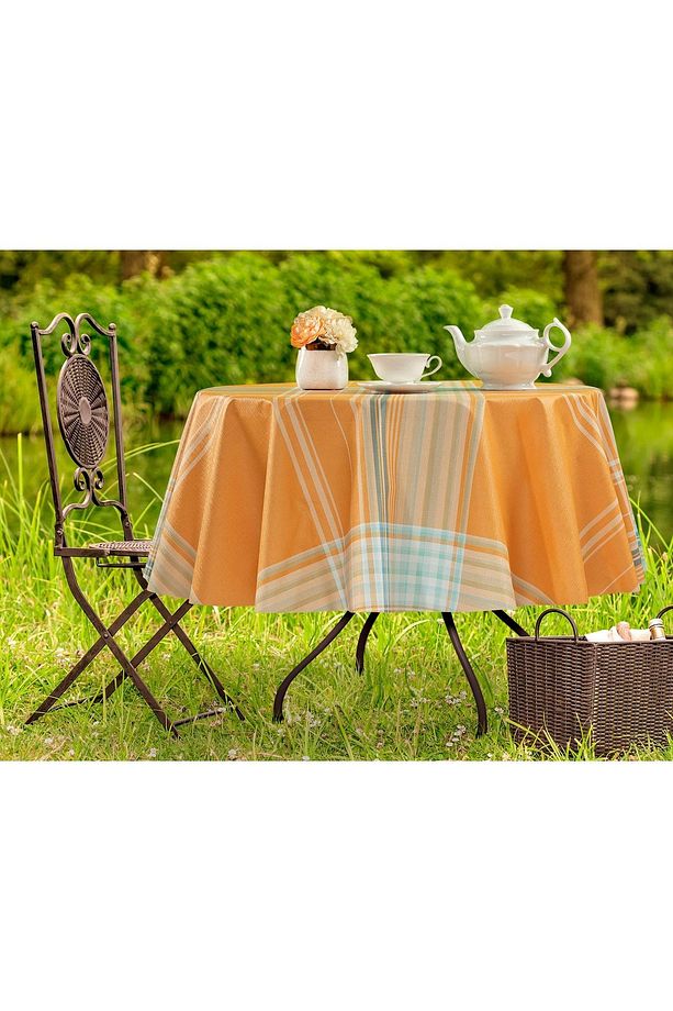 Farrant Pvc Masa Örtüsü - Sarı - 140 Cm - 1