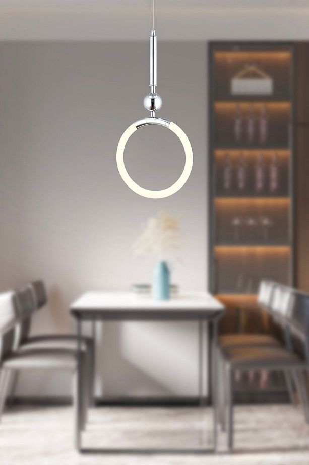 Struer Tekli Krom Ledli Modern Koridor, Yatak Odası Salon Sarkıt Led Avize - 1