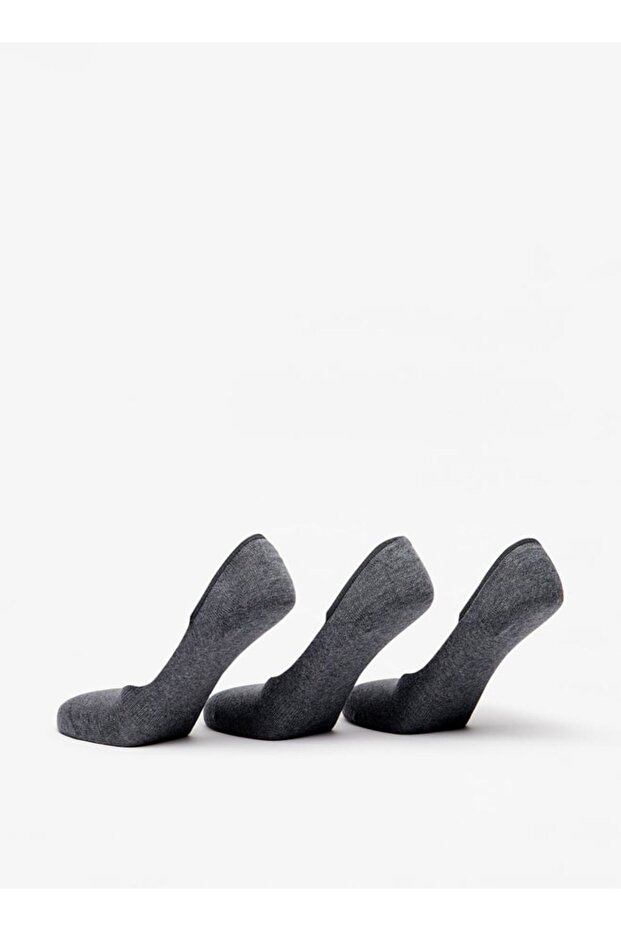 Solid No Show Socks - Set of 3 - 3