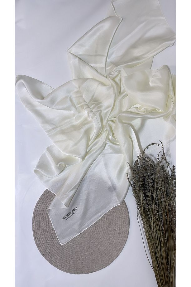 Eşarp - Abiye Kumaş Jan Jan Parlak Düğünlük Eşarp Kare 90 x 90 cm Moda Ürün Kaliteli Mağaza - 3