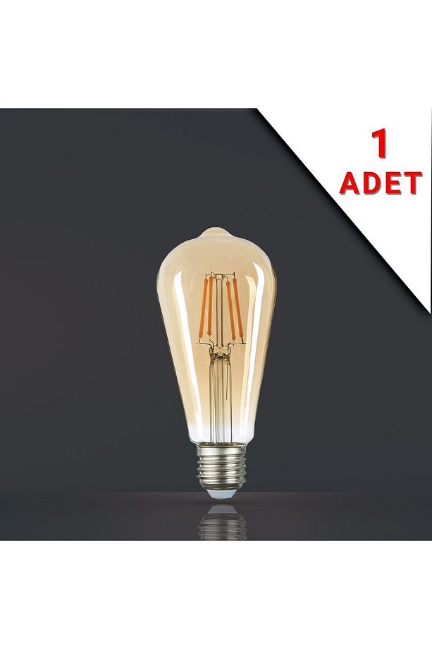 Led Filamanlı E27 Rustik Ampul 6 Watt 2500k Gün Işığı St64 - 1