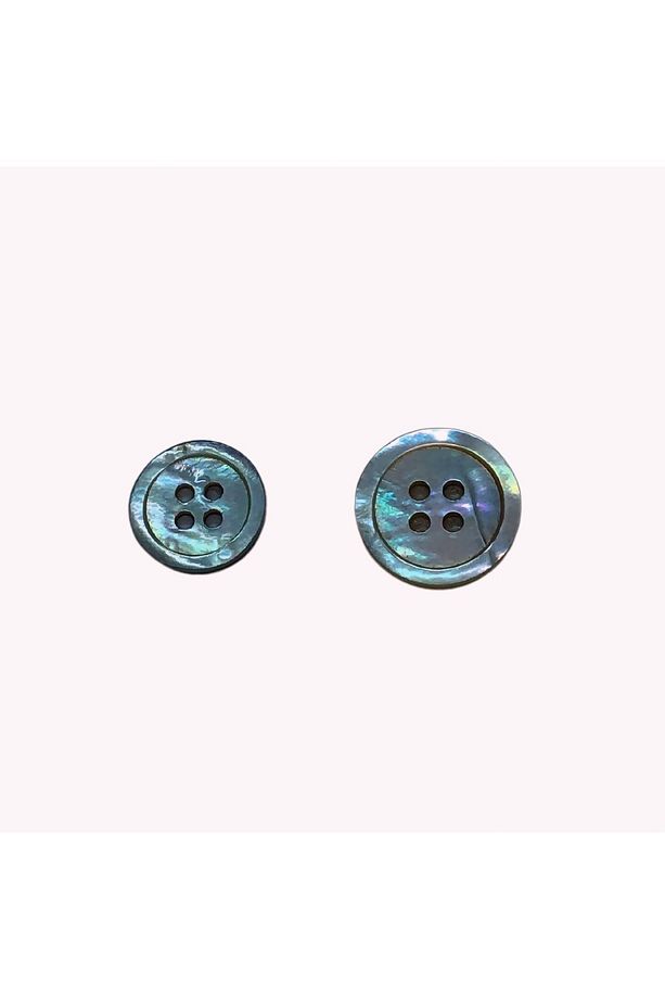 Simitli Model 4 Delik Hakiki Sedef Düğme %100 Deniz Kabuğu 15 Mm (10 ADET) - 1