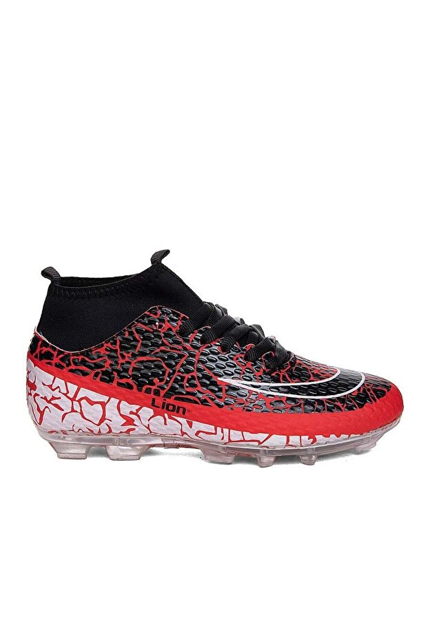Black Red Sock Cleats Football Shoes
