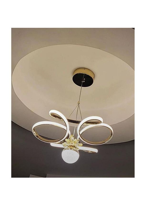 Ledli Modern Sarkıt Tek Toplu Helezyon Avize - 3