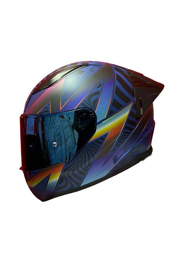 RAPID 2 RACE OPTIK MAT MAVİ-MOR KASK++SPOİLER-SET - 3