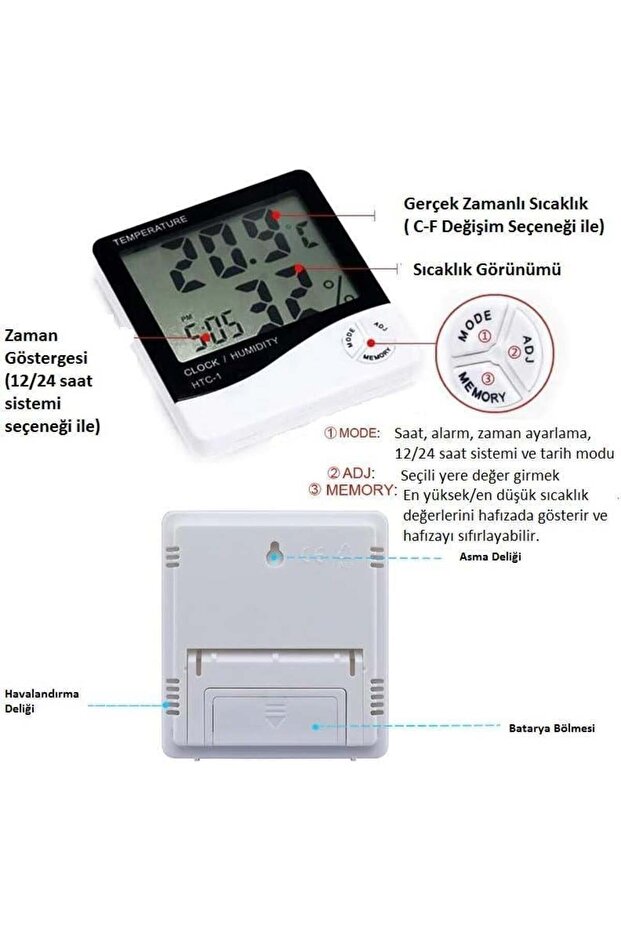 Argekip Htc-1 Temperature and Humidity Meter - 3
