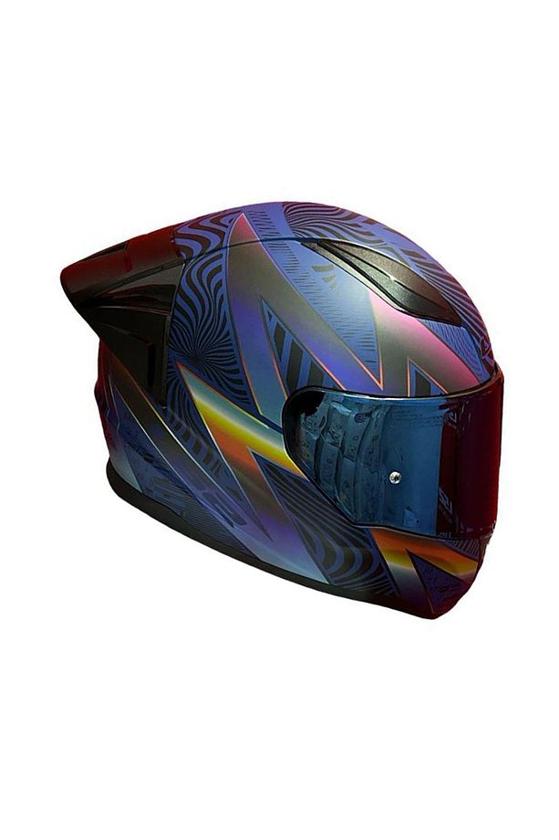 RAPID 2 RACE OPTIK MAT MAVİ-MOR KASK++SPOİLER-SET - 4
