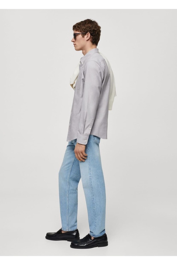 Regular fit pamuklu Oxford gömlek - 5