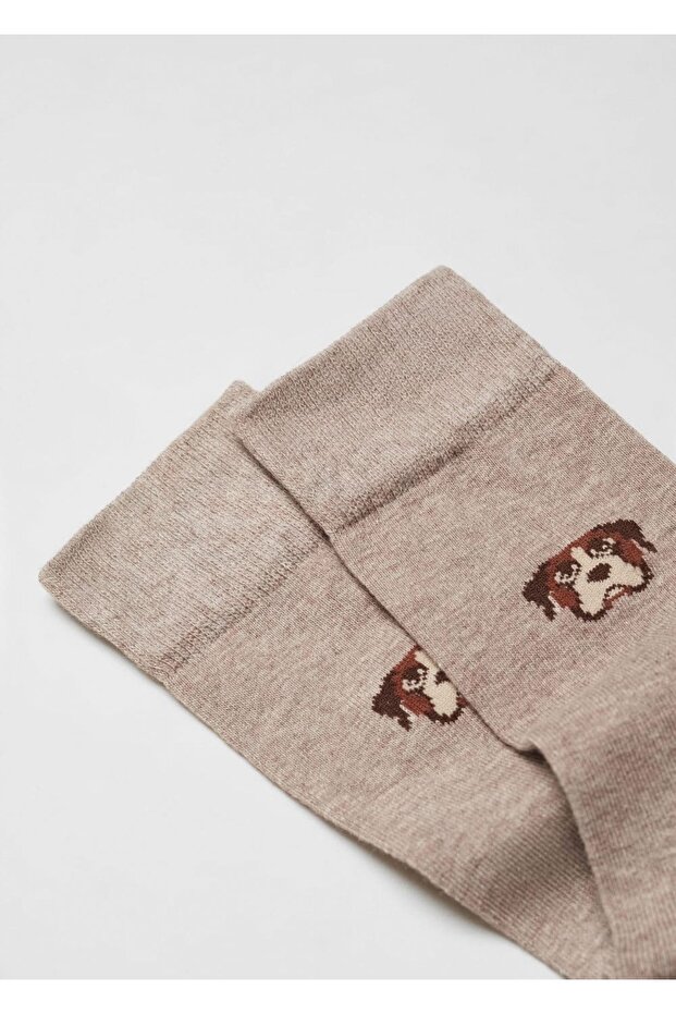 Baumwollsocken mit Tiermuster - 2