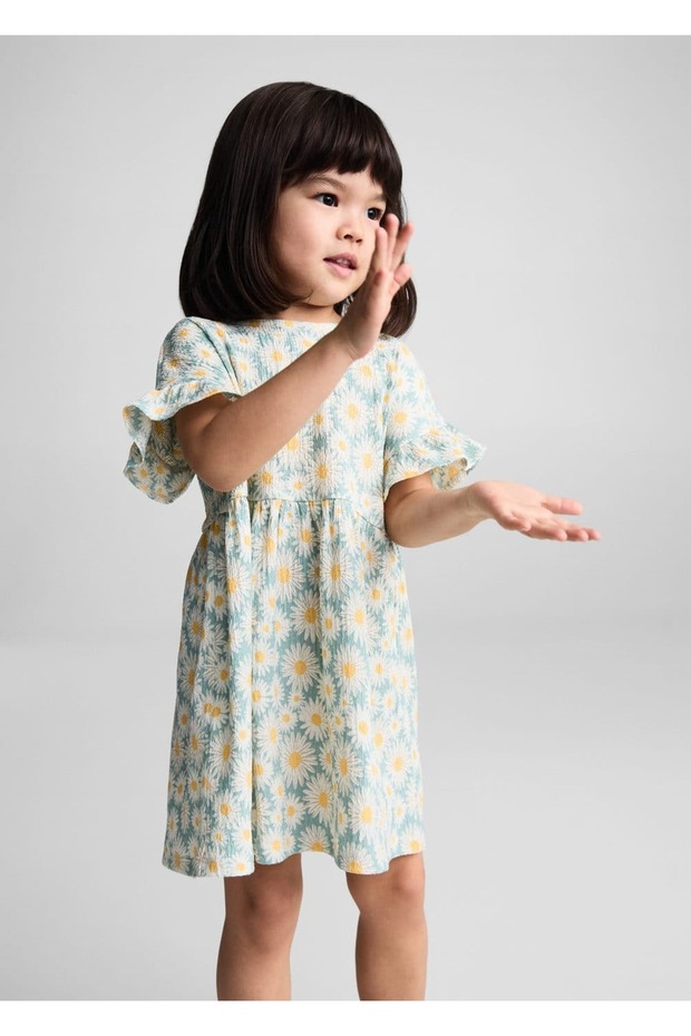 Çiçek desenli elbise - 1