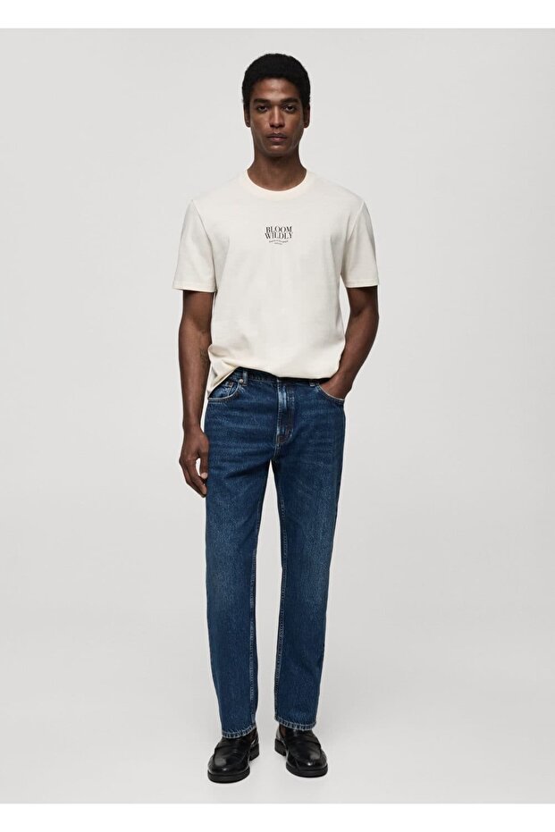 Desenli slim fit tişört - 2