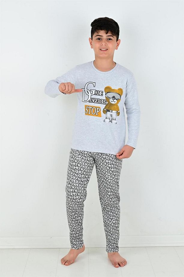 Uzun Kollu Erkek Çocuk Game Dangerous Model Pijama Takımı - 7