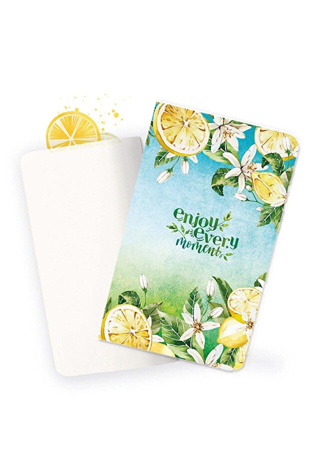 دفتر ملاحظات غير مبطن بنمط الليمون - 4
