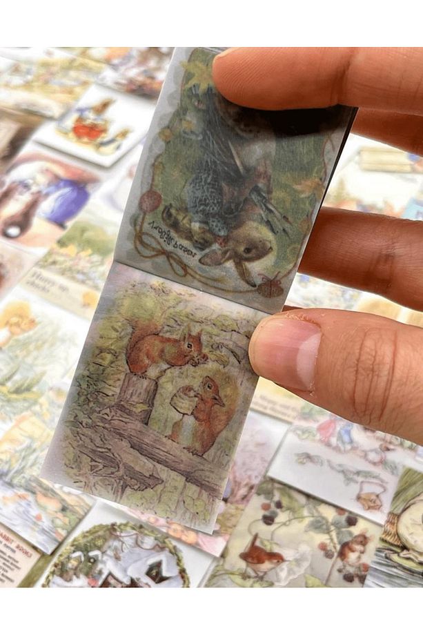 The World Of Peter Rabbit And His Friends Temalı 400 Sayfa Mini Defter Scrapbook Kağıt Seti - 6
