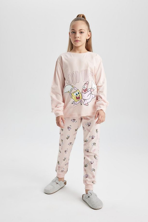 Kız Çocuk Spongebob Uzun Kollu Pijama Takımı B7299a823wn - 1