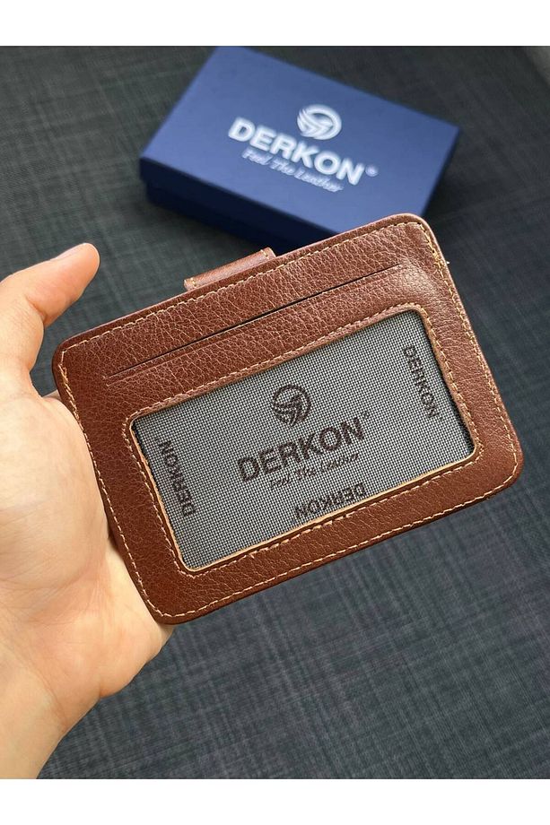 Unisex Taba Hakiki Deri Kartlık Cüzdan - 3