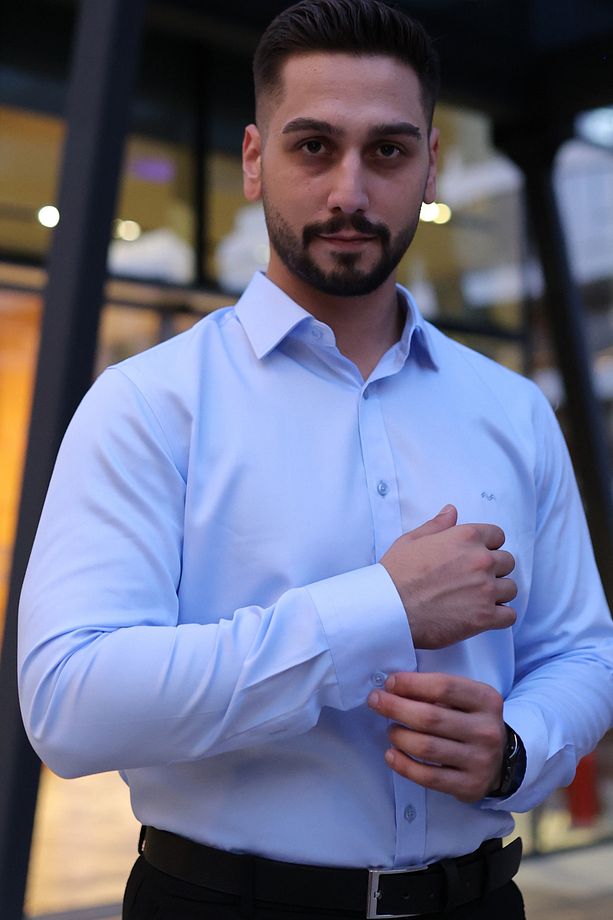 KOLAY ÜTÜLENEBİLİR PAMUKLU ERKEK GÖMLEK - 4