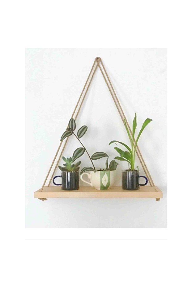 Halatlı Raf Kitaplık Dekor - 1